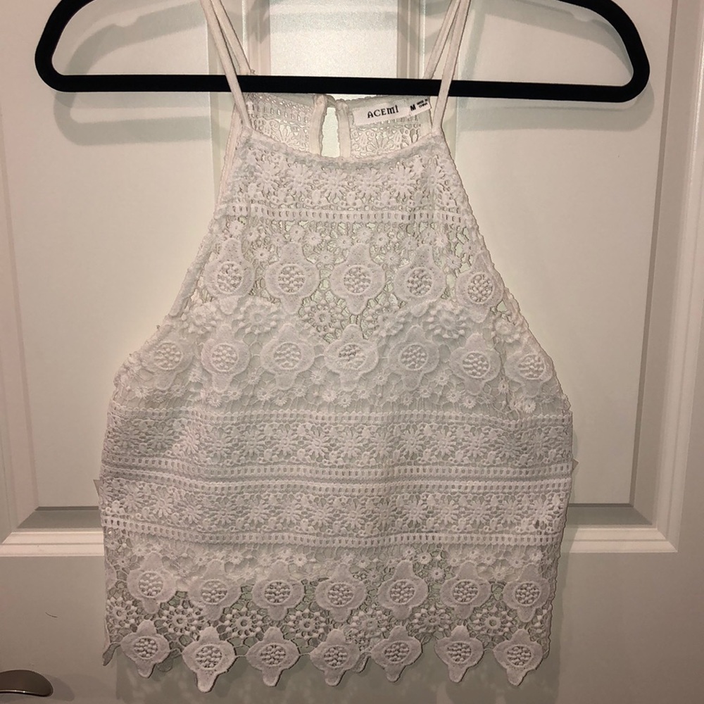 White Lace Tank Top
